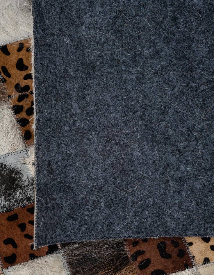 Detail image of 5' 1 x 8' Cowhide Leather Rug