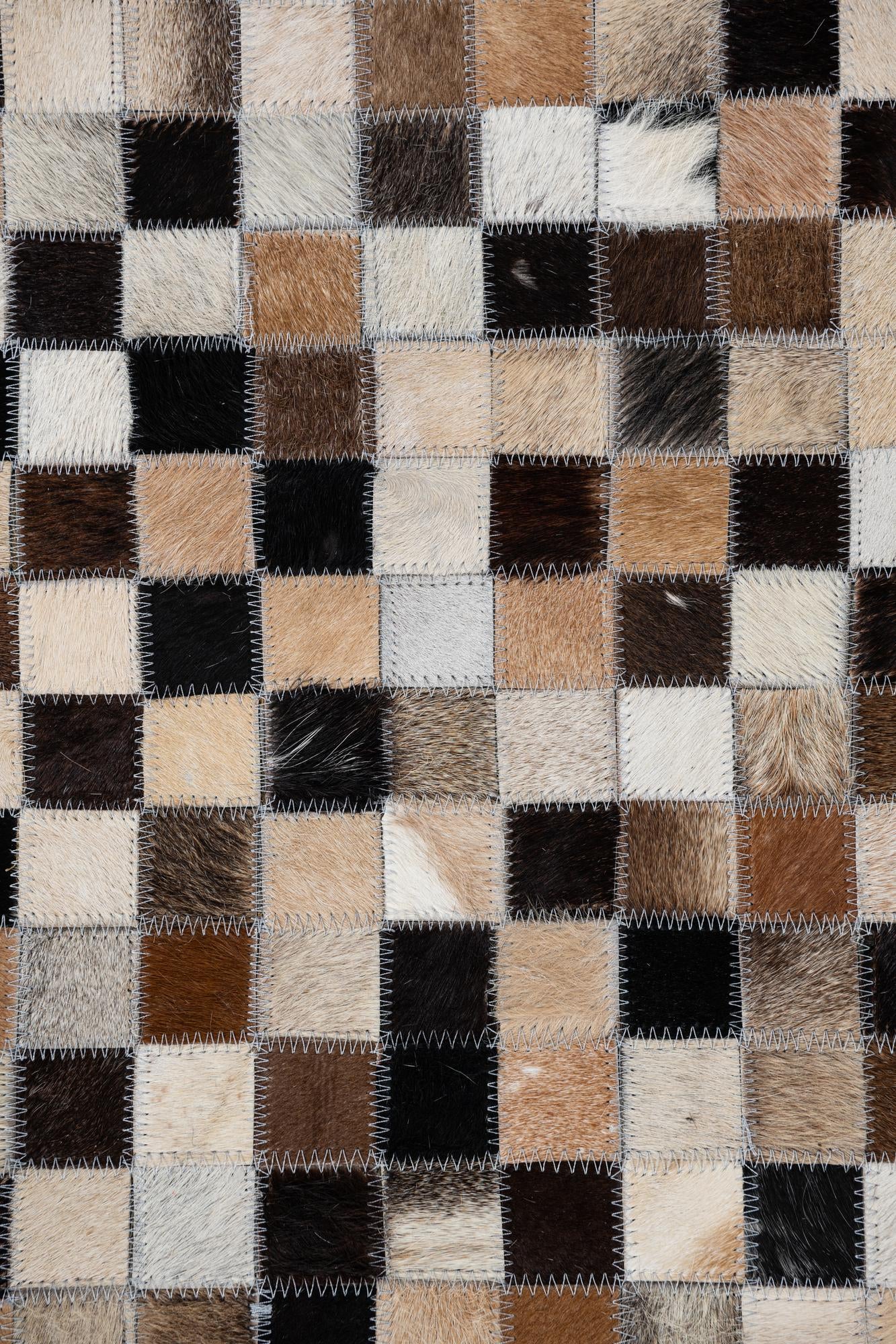5' x 8' Cowhide Leather Rug