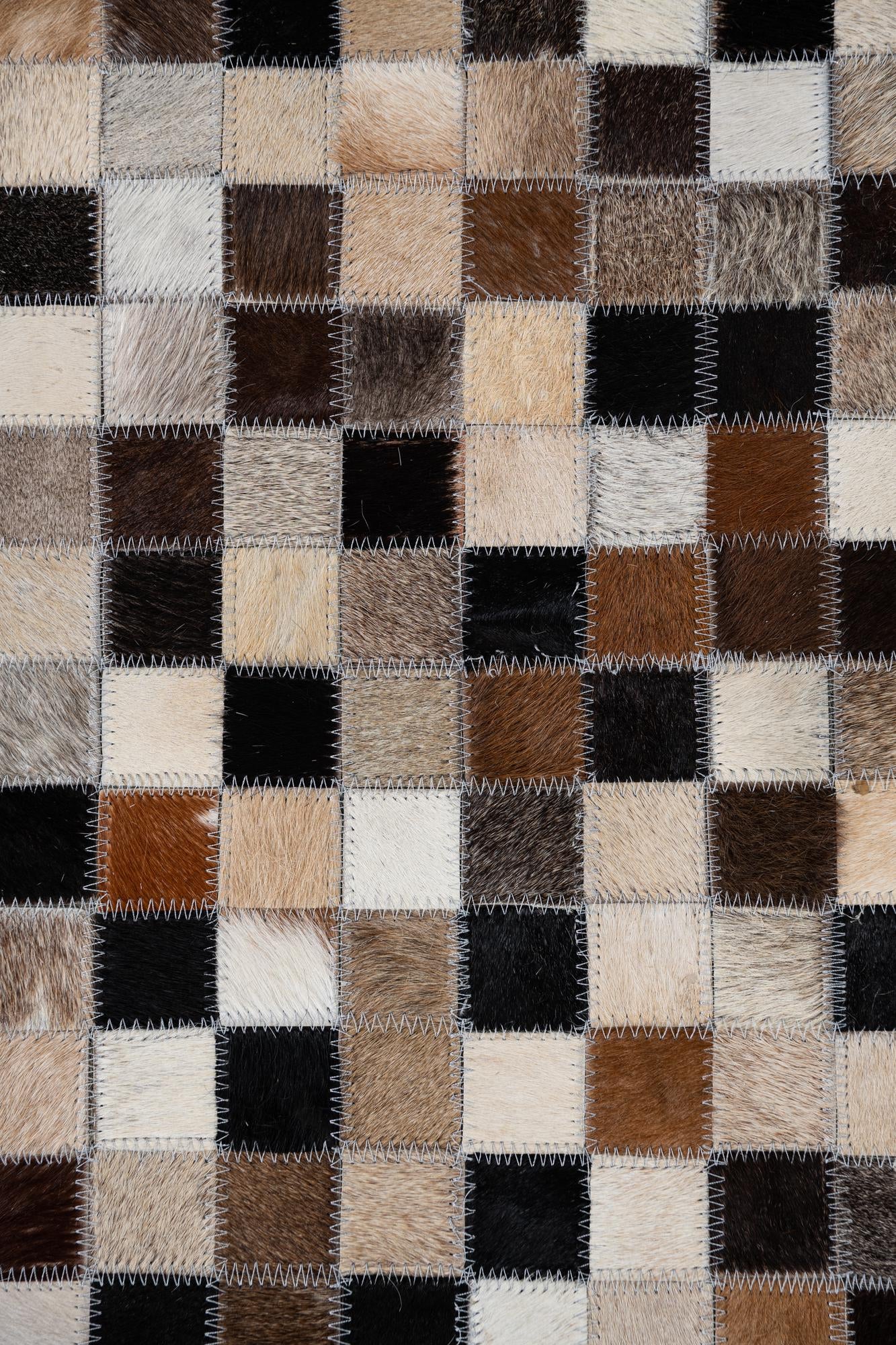 5' x 8' Cowhide Leather Rug