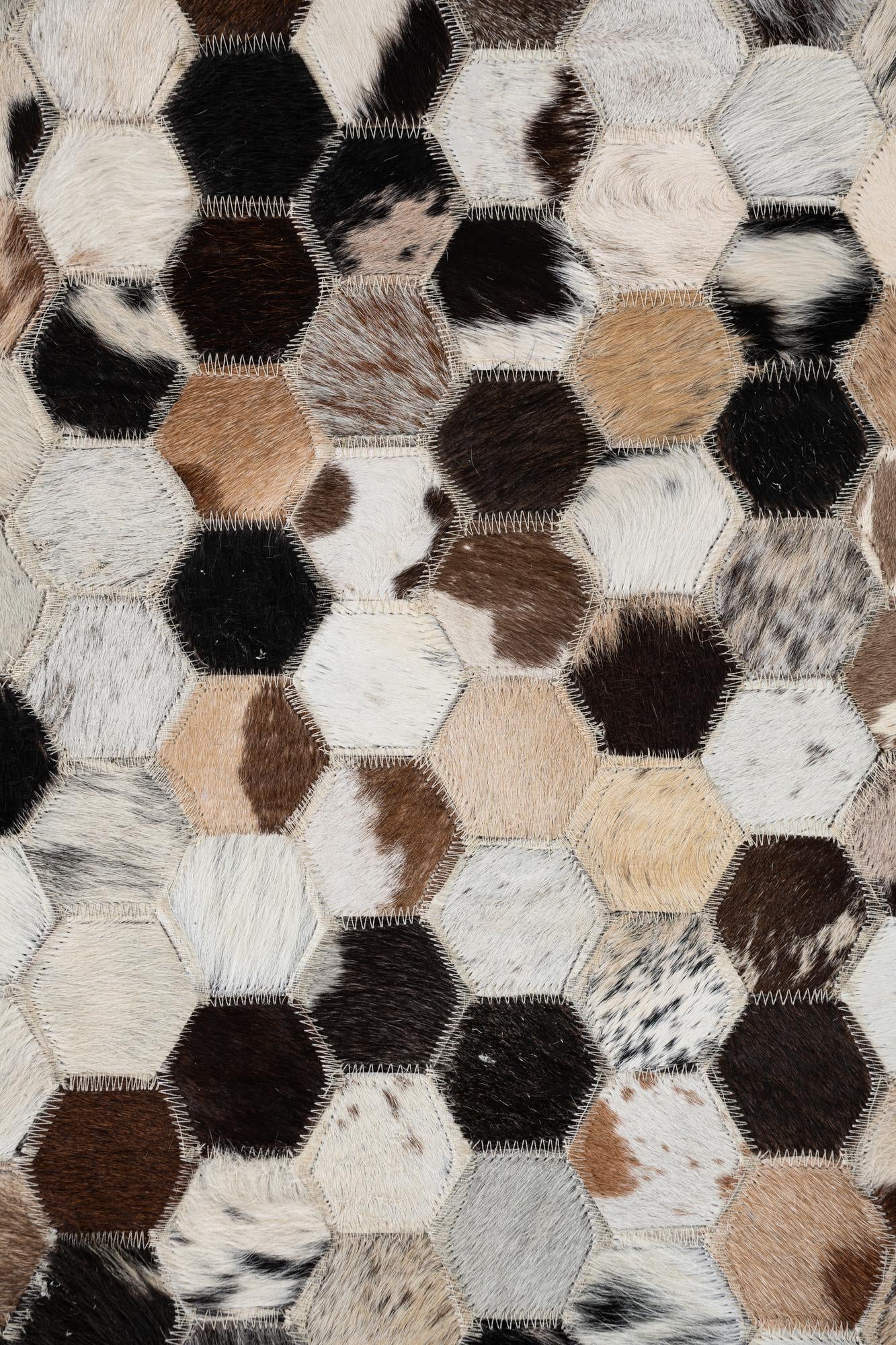5' x 8' Cowhide Leather Rug