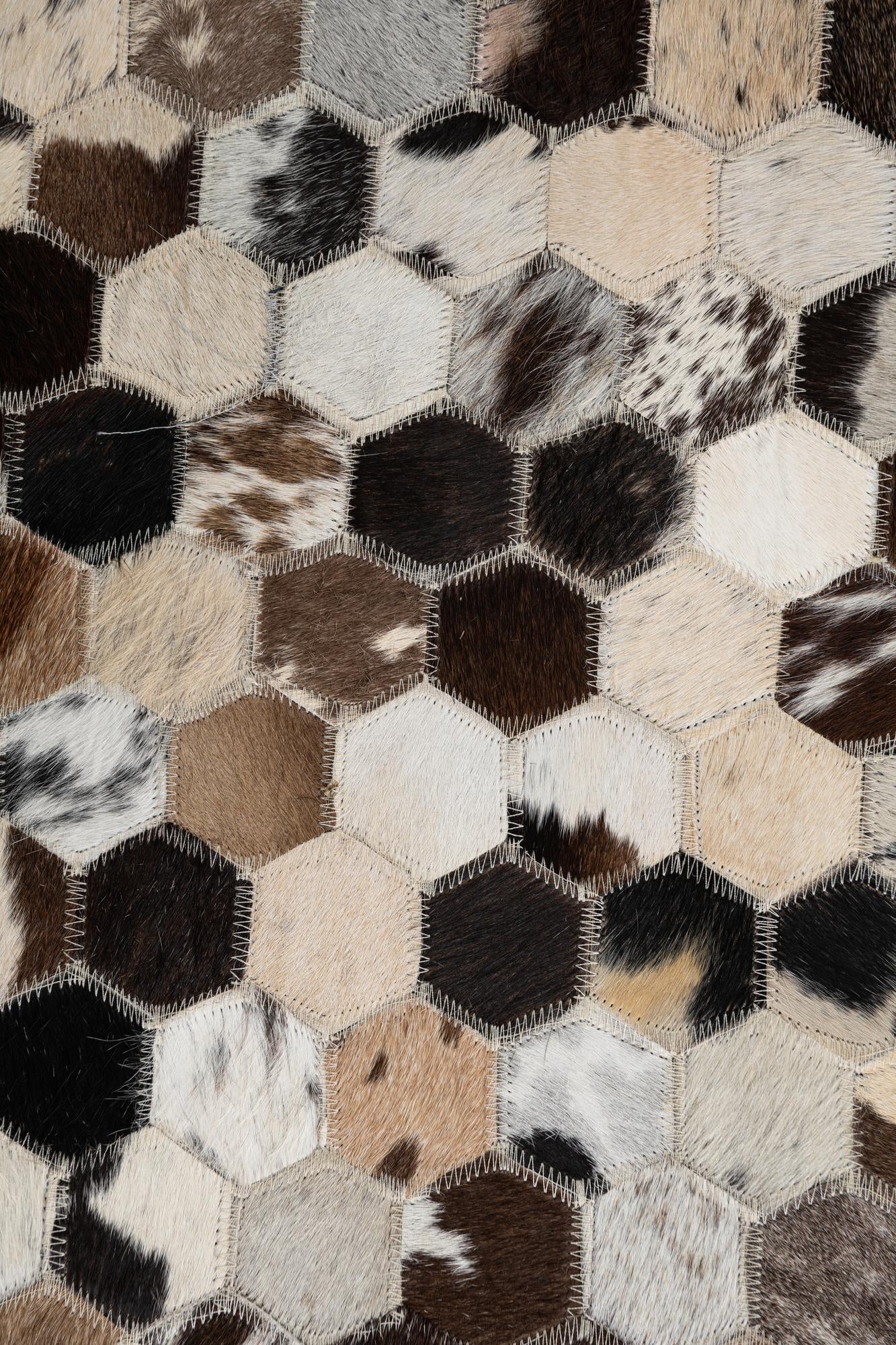 5' x 8' Cowhide Leather Rug