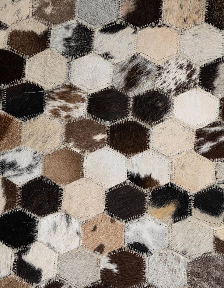 Detail image of 5' x 8' Cowhide Leather Rug