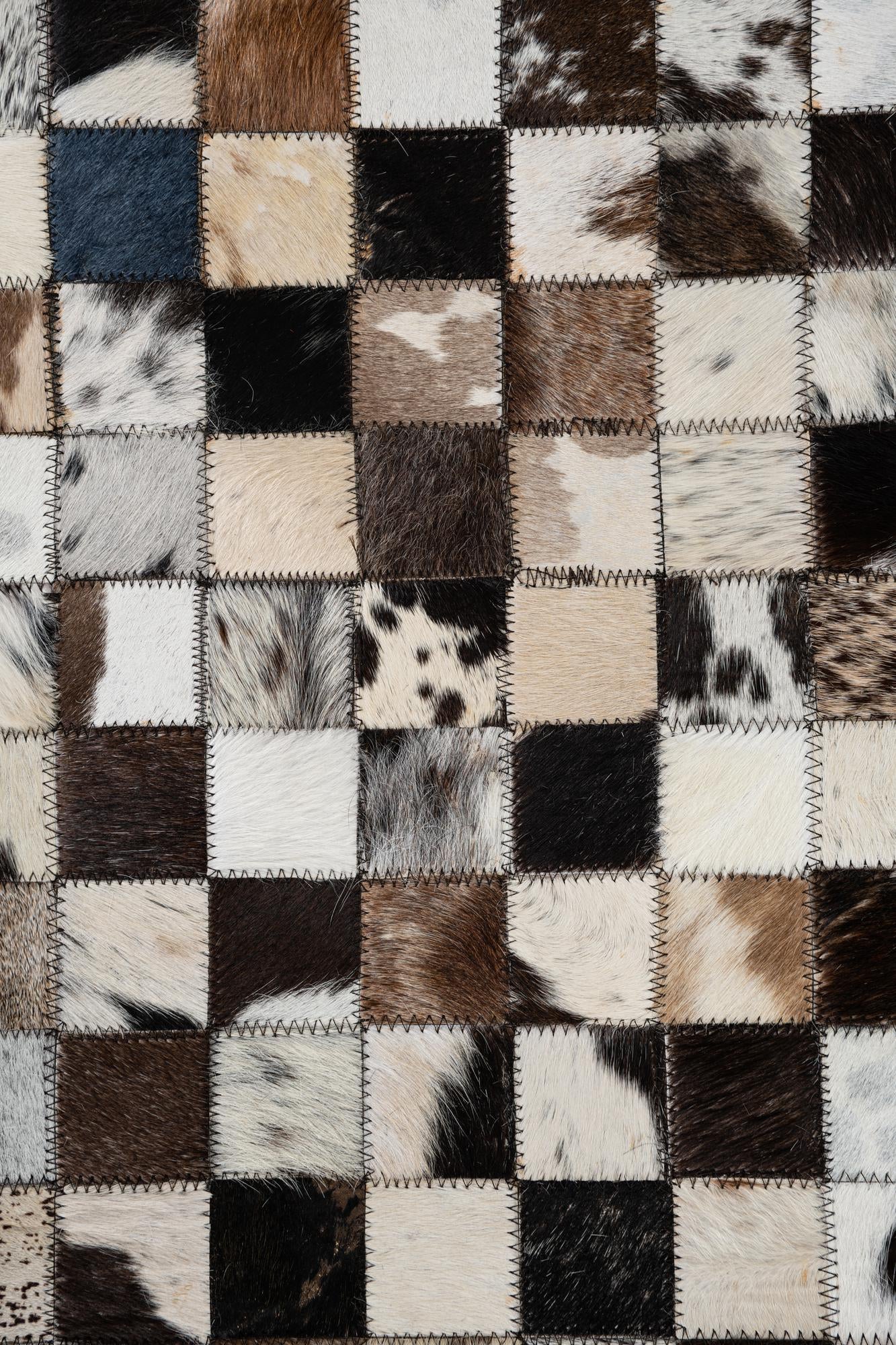 5' x 8' Cowhide Leather Rug