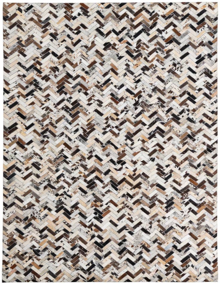 Detail image of 5' x 7' 10 Cowhide Leather Rug