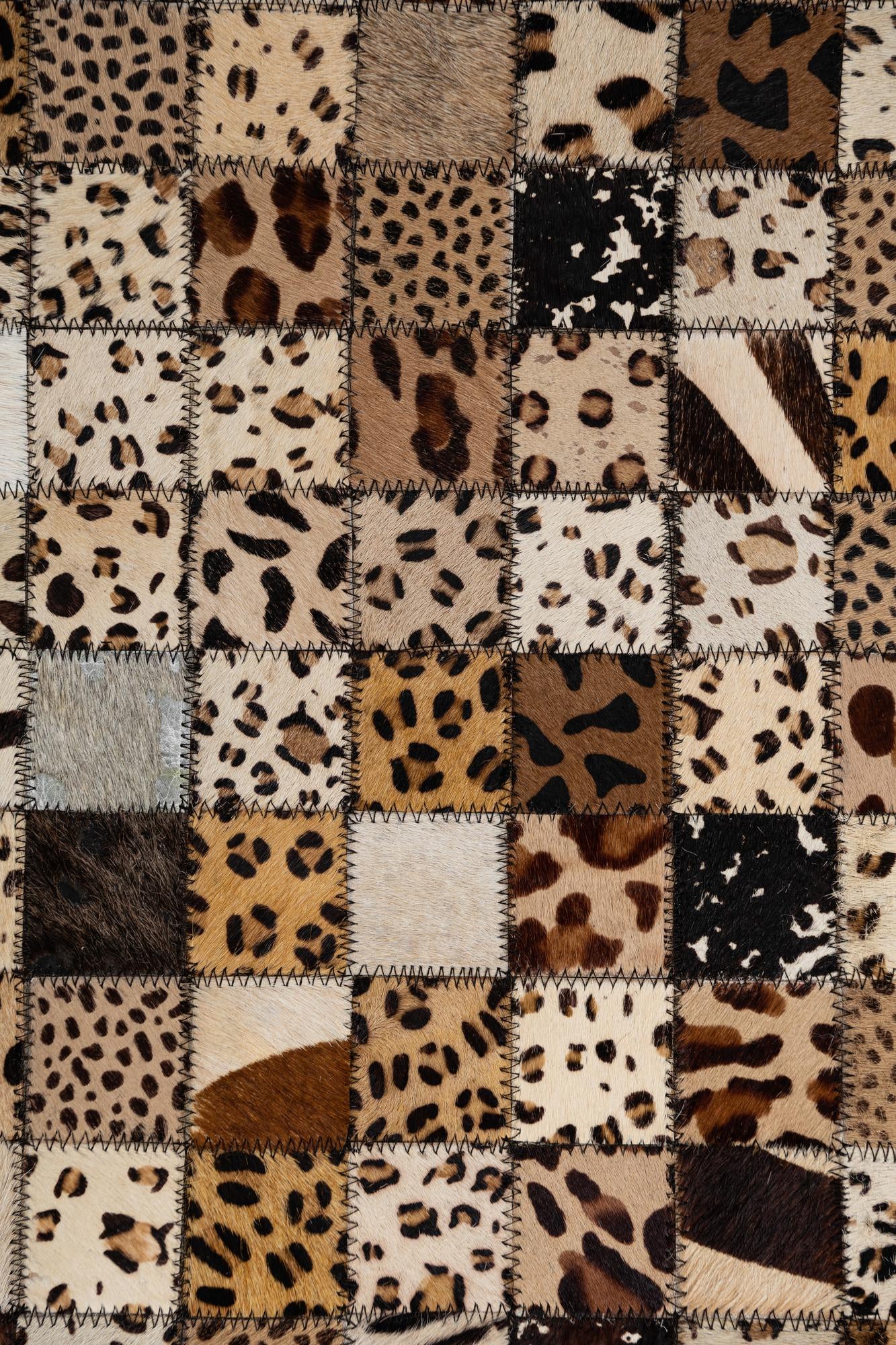 5' 1 x 8' Cowhide Leather Rug