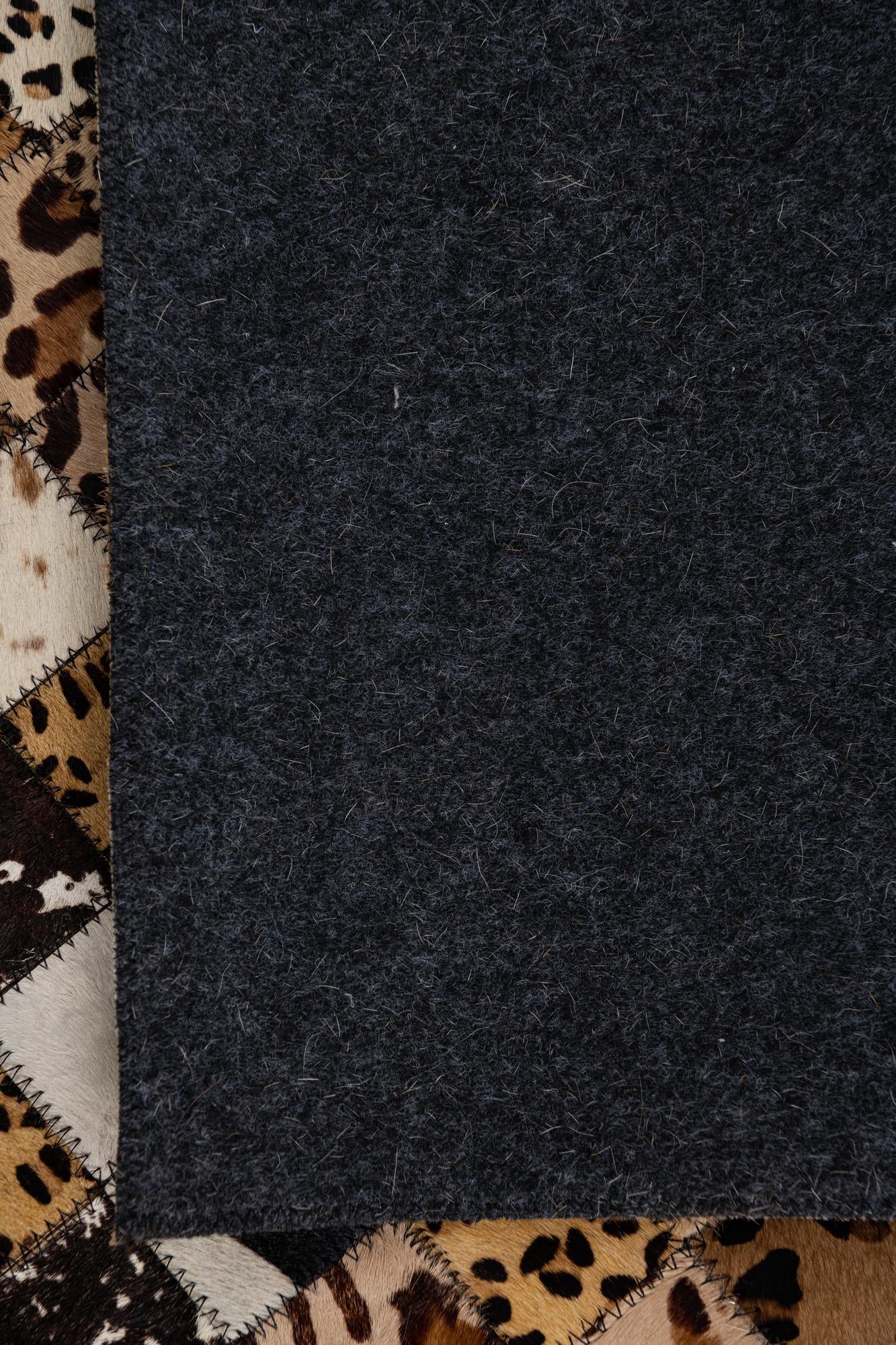 5' 1 x 8' Cowhide Leather Rug