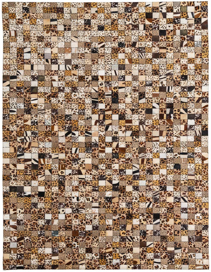 Detail image of 5' 1 x 8' Cowhide Leather Rug
