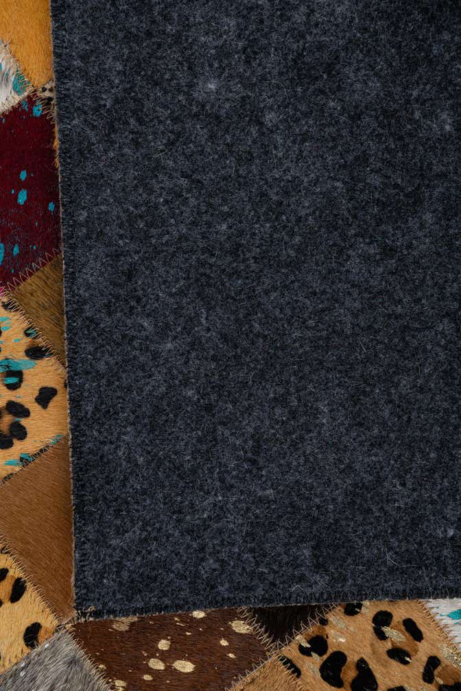 5' 1 x 8' Cowhide Leather Rug
