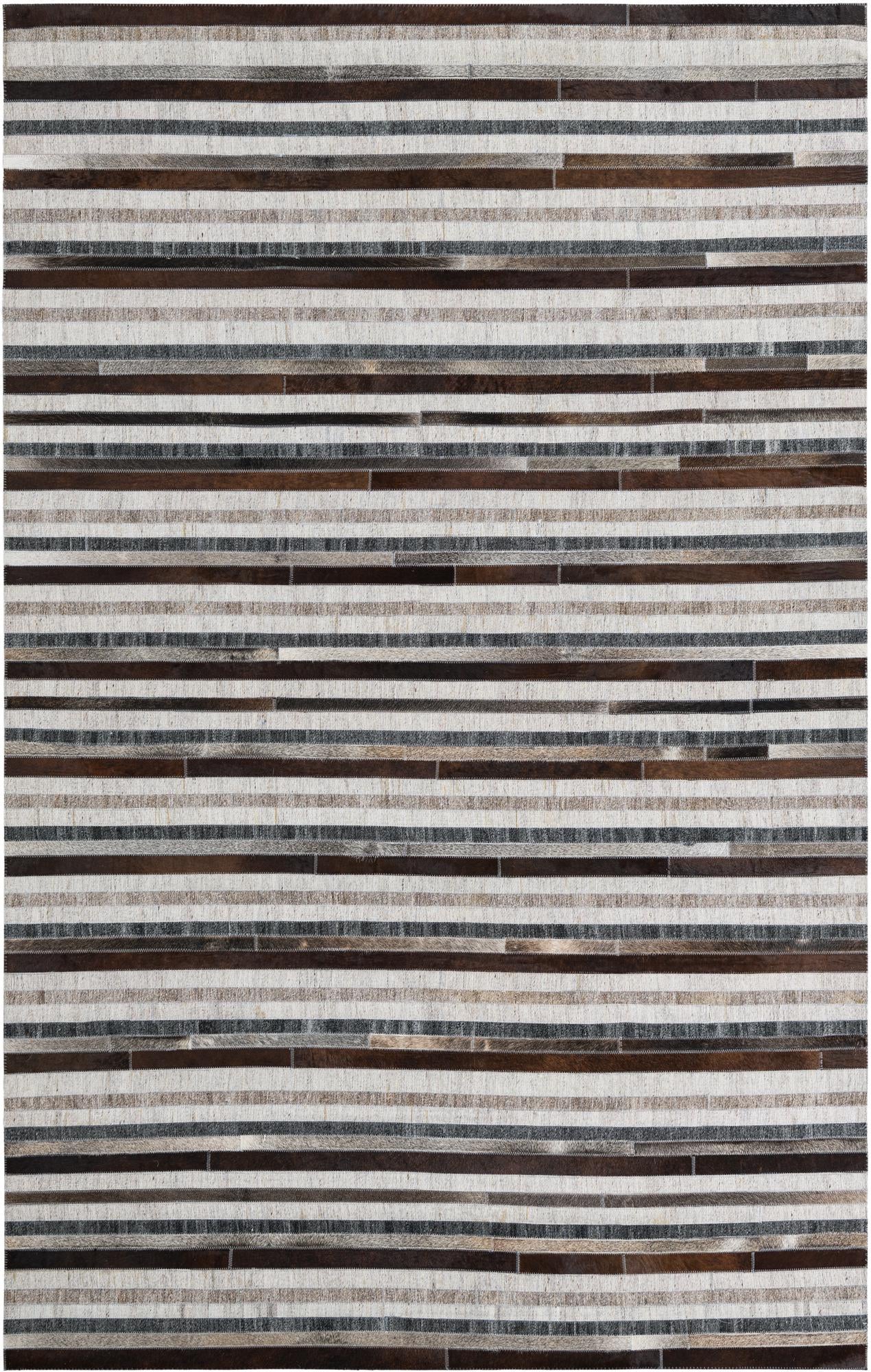 5' 1 x 8' Cowhide Leather Rug