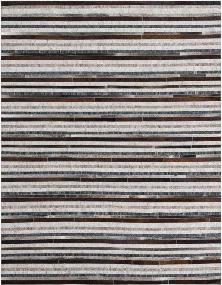 Detail image of 5' 1 x 8' Cowhide Leather Rug