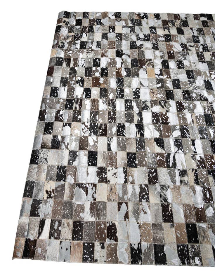 Detail image of 5' 1 x 8' 1 Cowhide Leather Rug