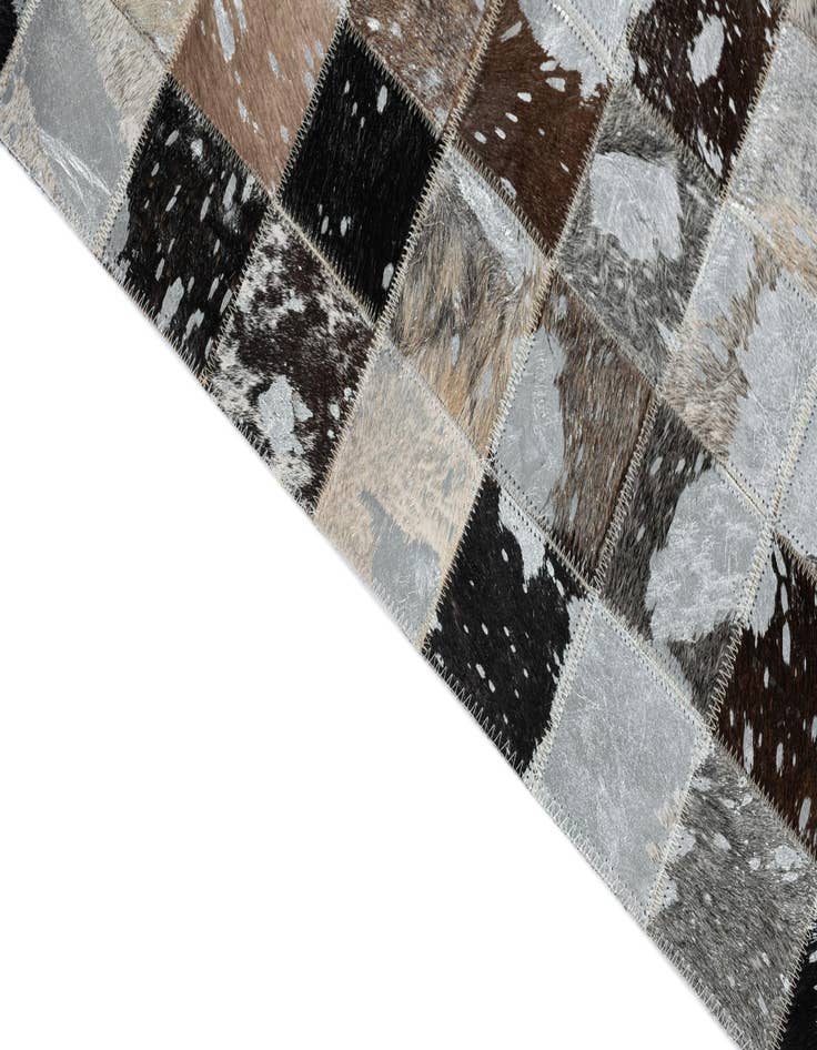 Detail image of 5' 1 x 8' 1 Cowhide Leather Rug