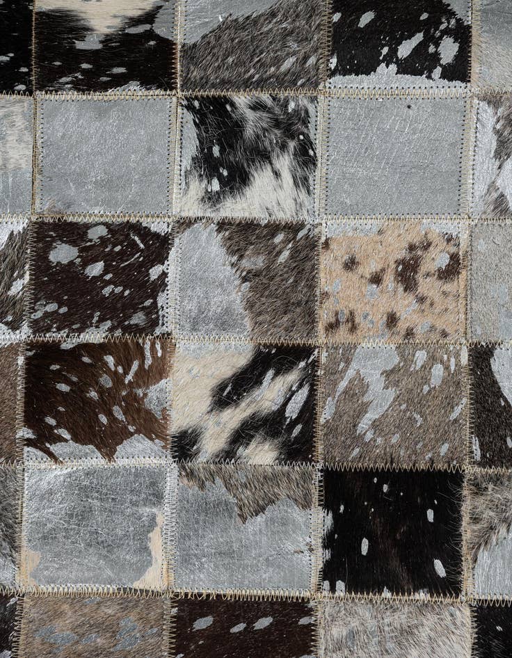 Detail image of 5' 1 x 8' 1 Cowhide Leather Rug