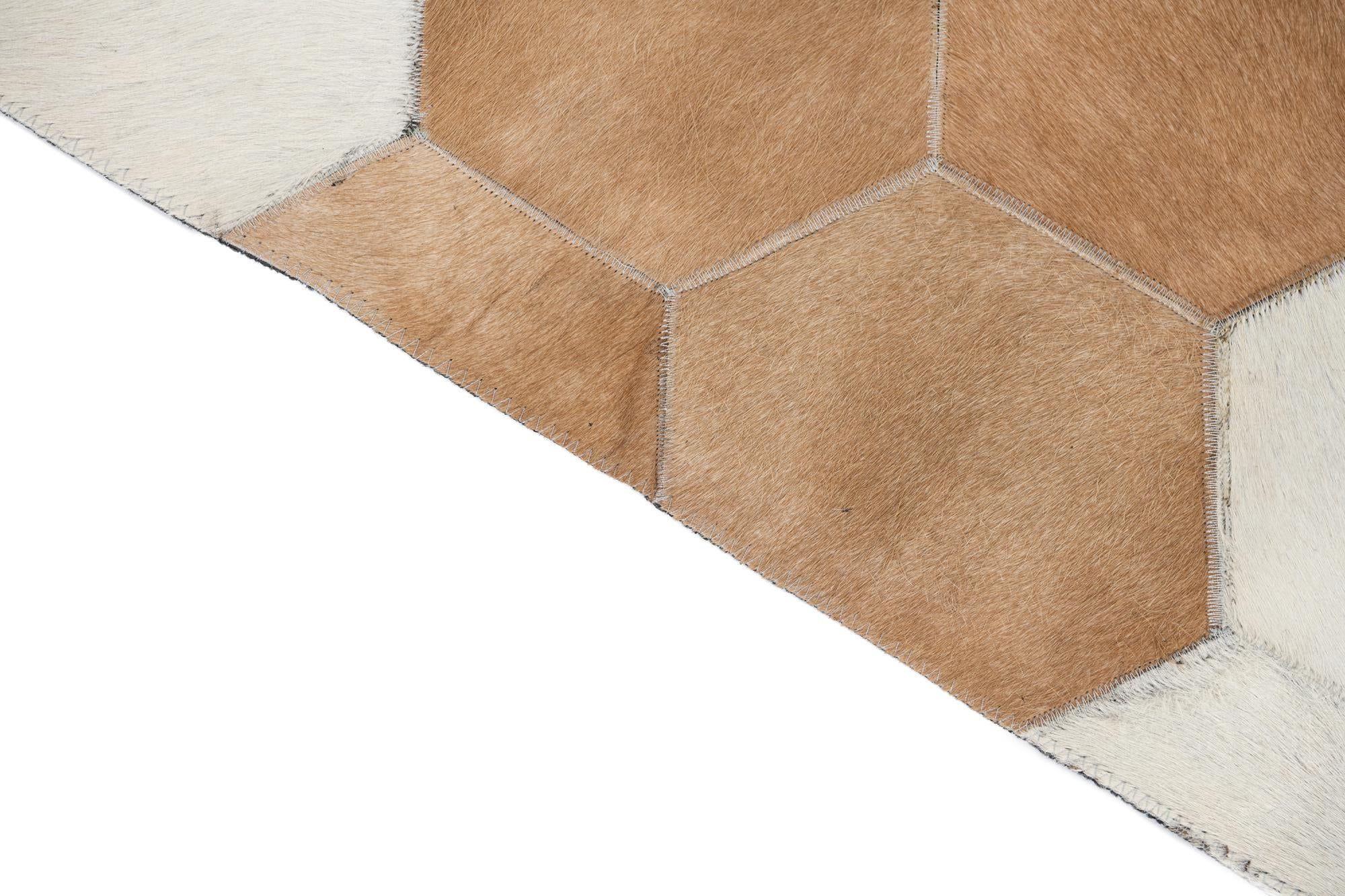5' x 8' Cowhide Leather Rug