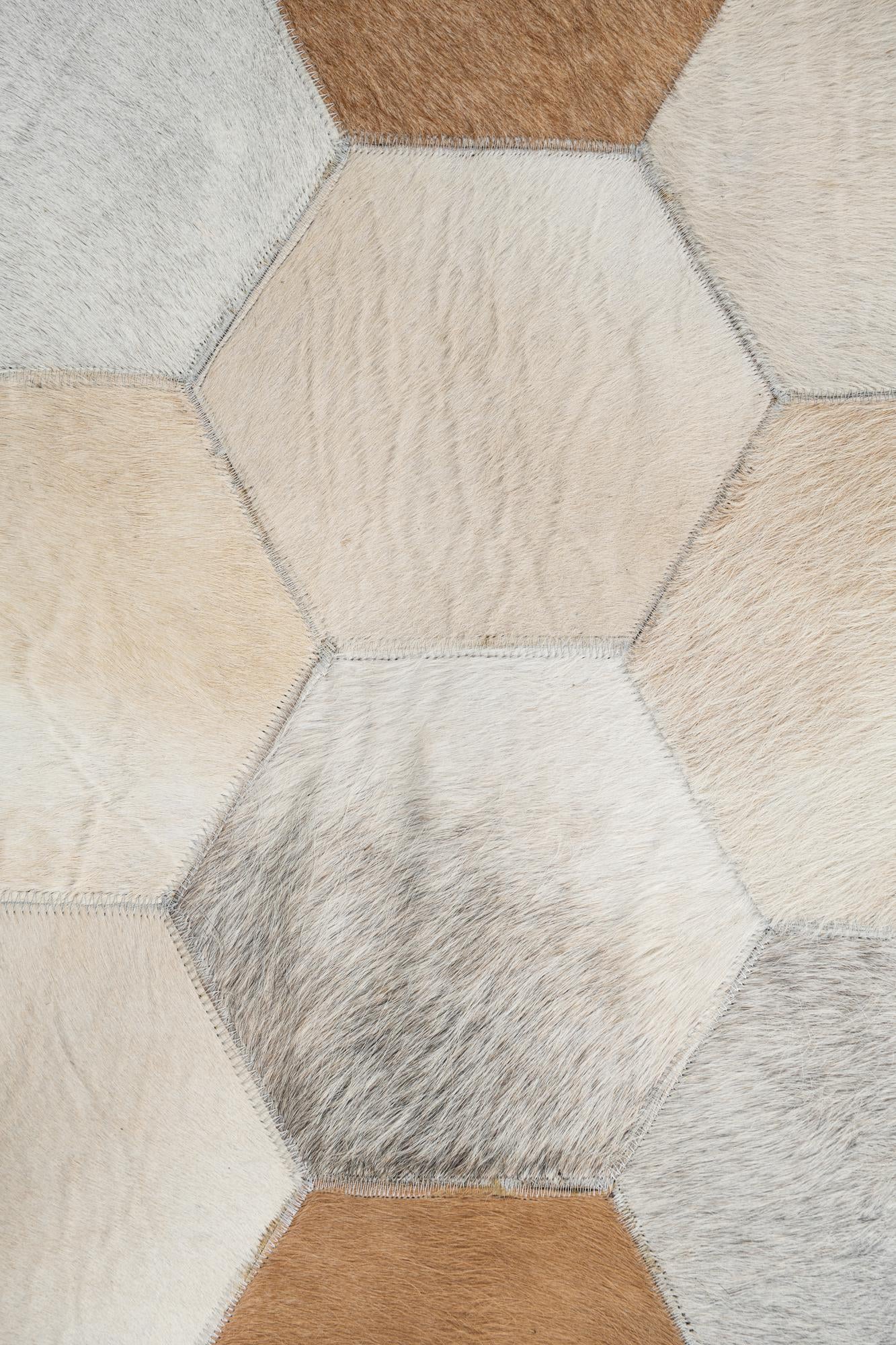 5' x 8' Cowhide Leather Rug