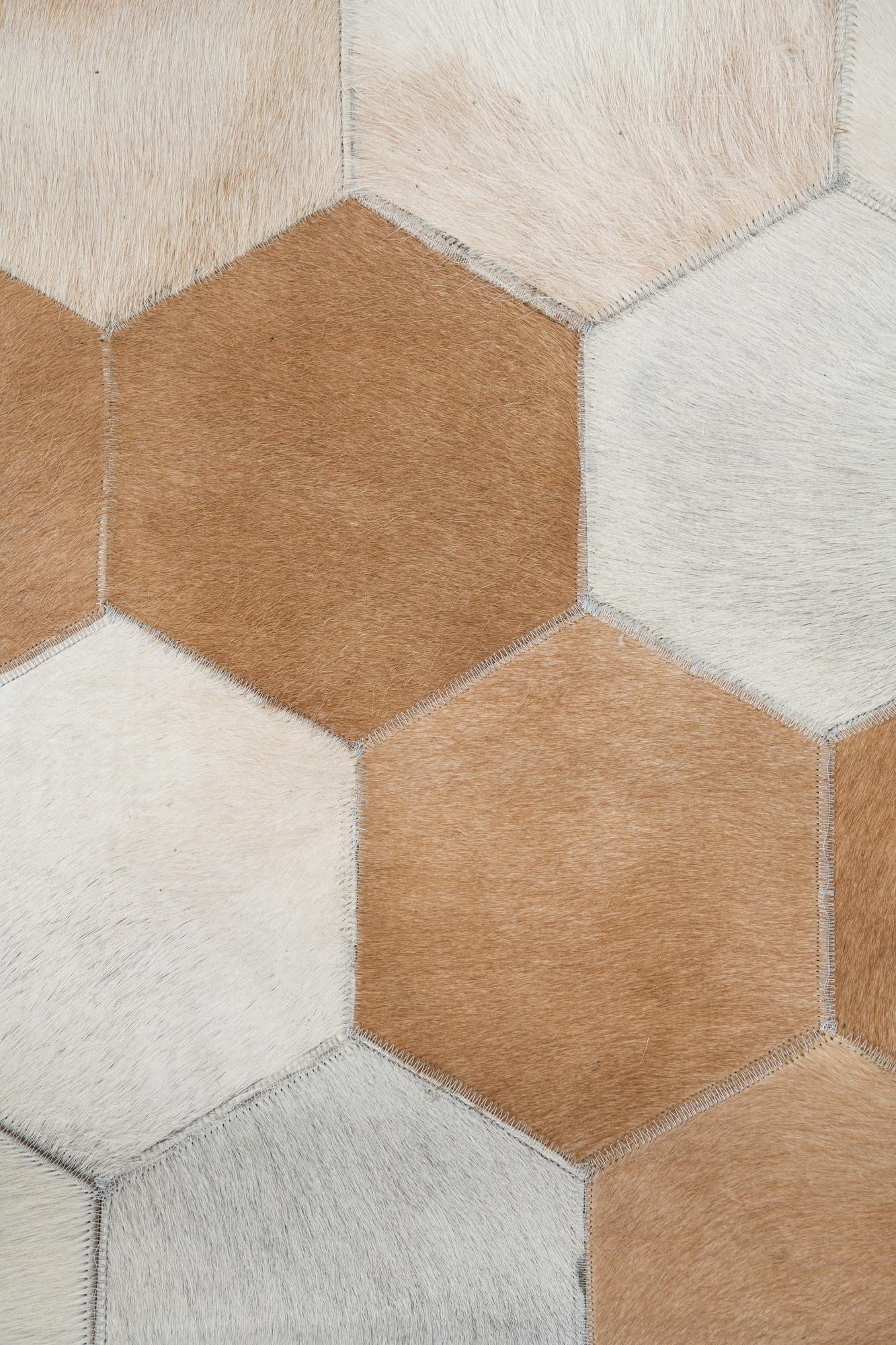 5' x 8' Cowhide Leather Rug