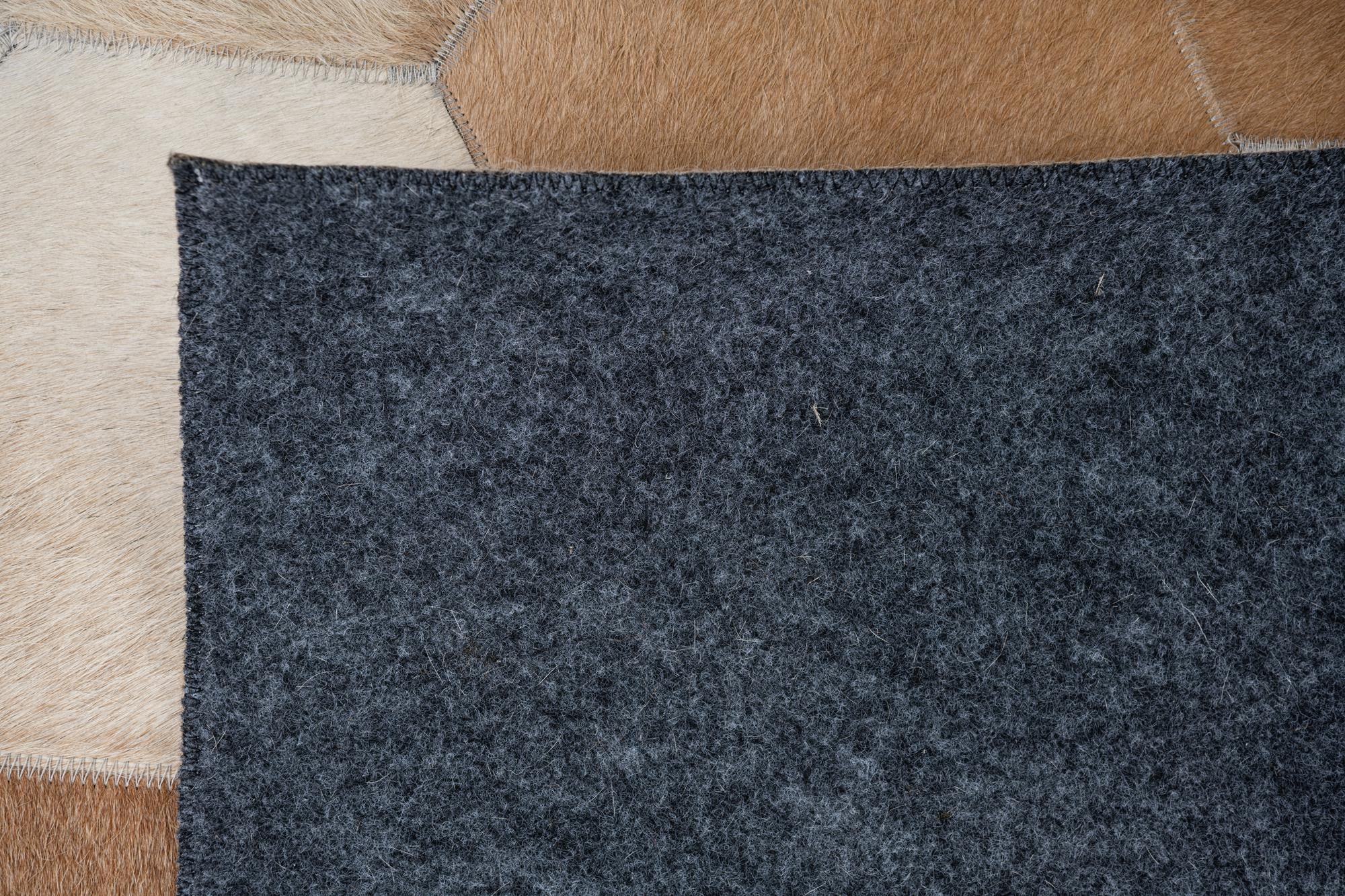 5' x 8' Cowhide Leather Rug