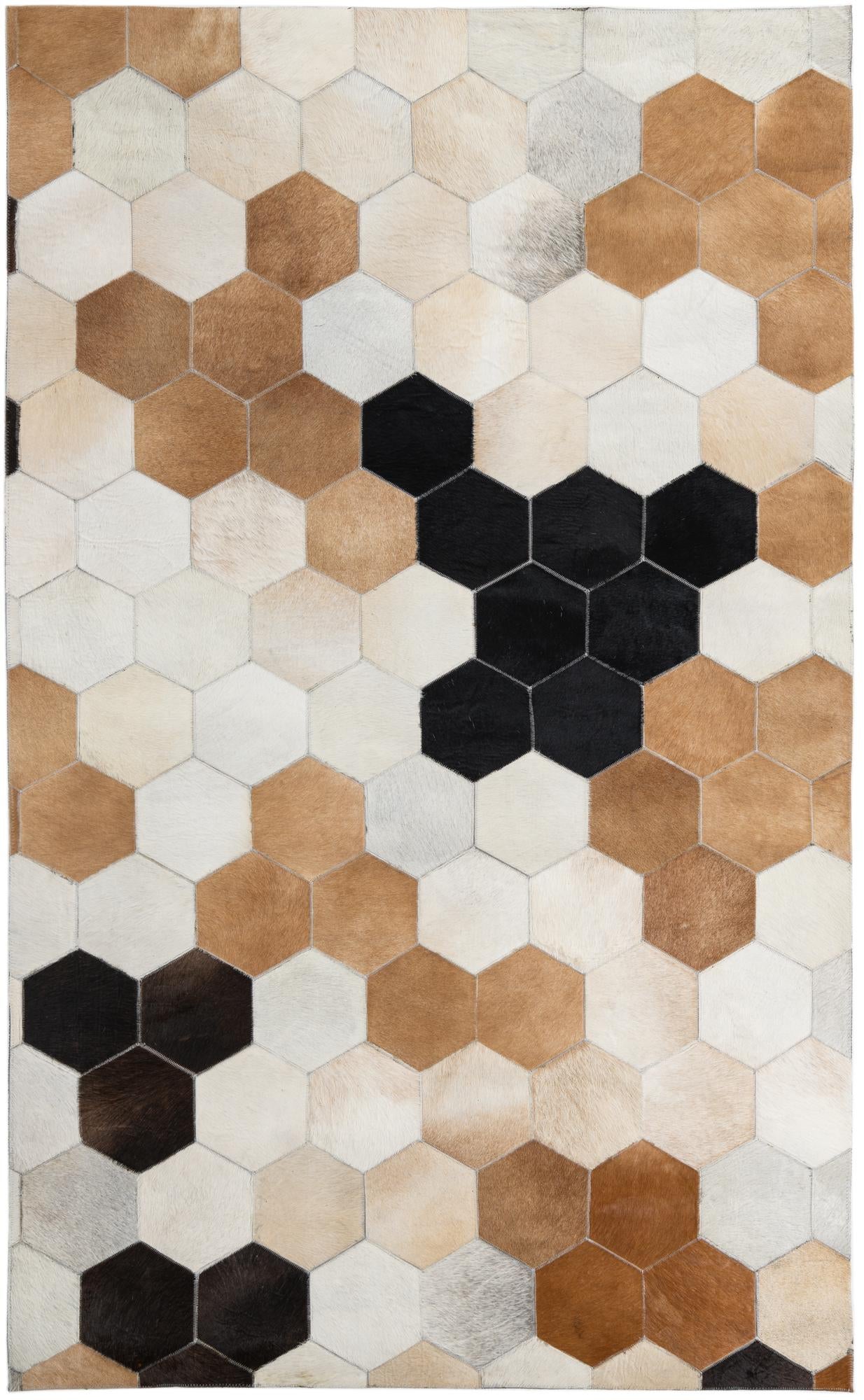 5' x 8' Cowhide Leather Rug