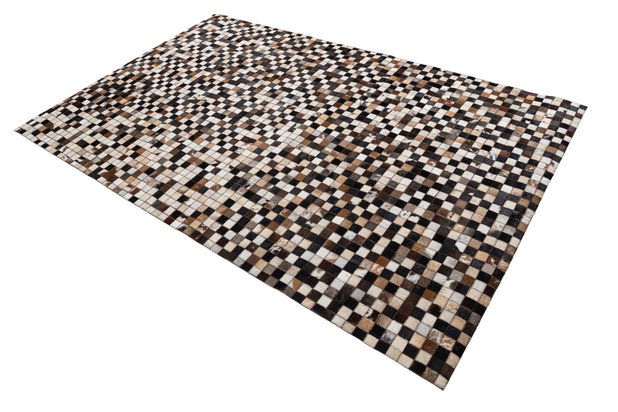 5' x 8' Cowhide Leather Rug
