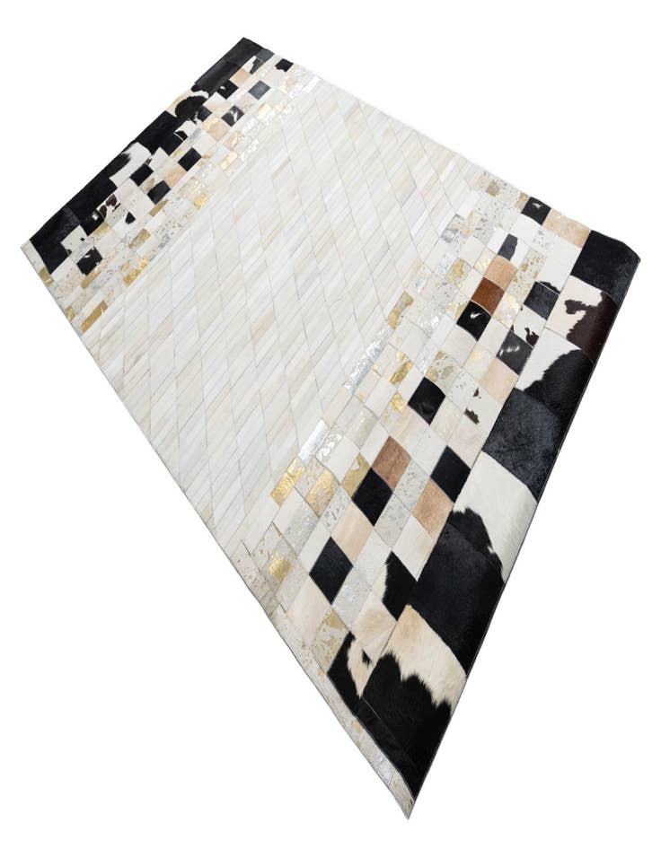 Detail image of 5' 1 x 8' Cowhide Leather Rug