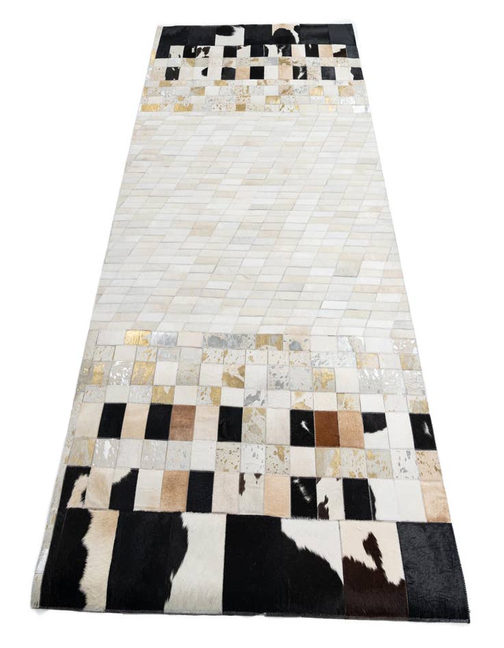 Detail image of 5' 1 x 8' Cowhide Leather Rug