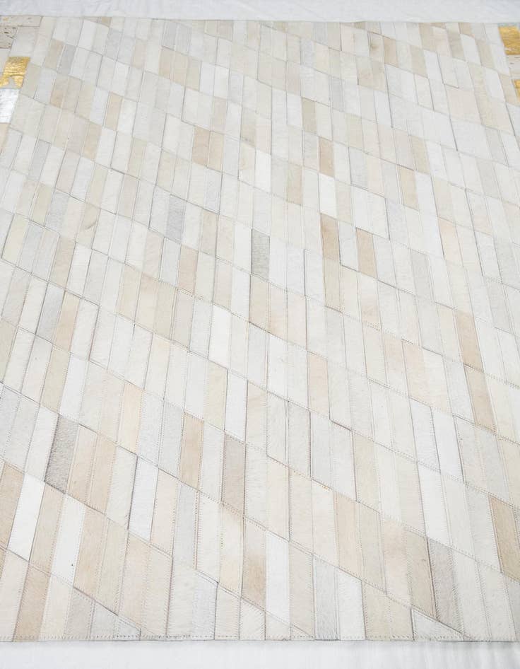 Detail image of 5' 1 x 8' Cowhide Leather Rug