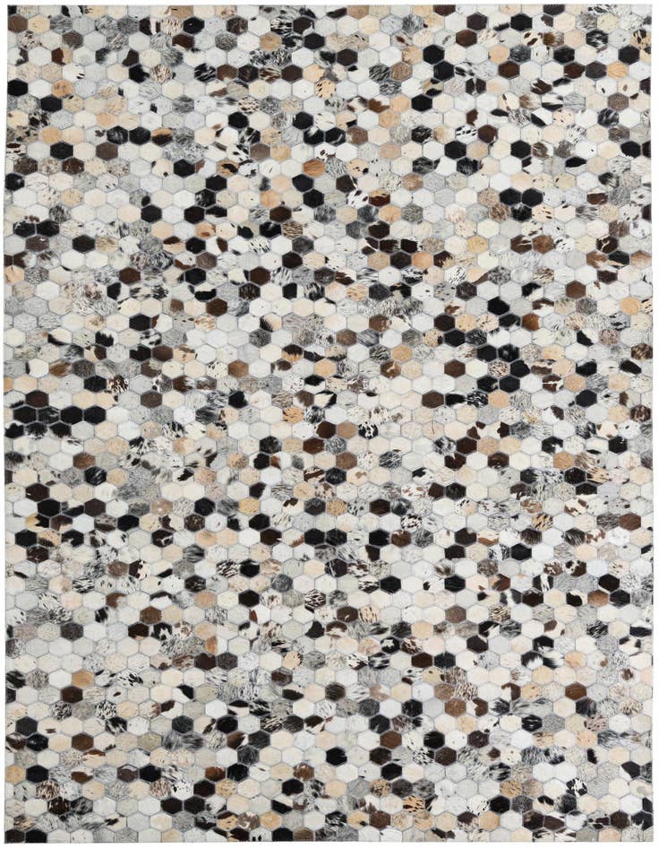 Detail image of 5' 1 x 7' 10 Cowhide Leather Rug