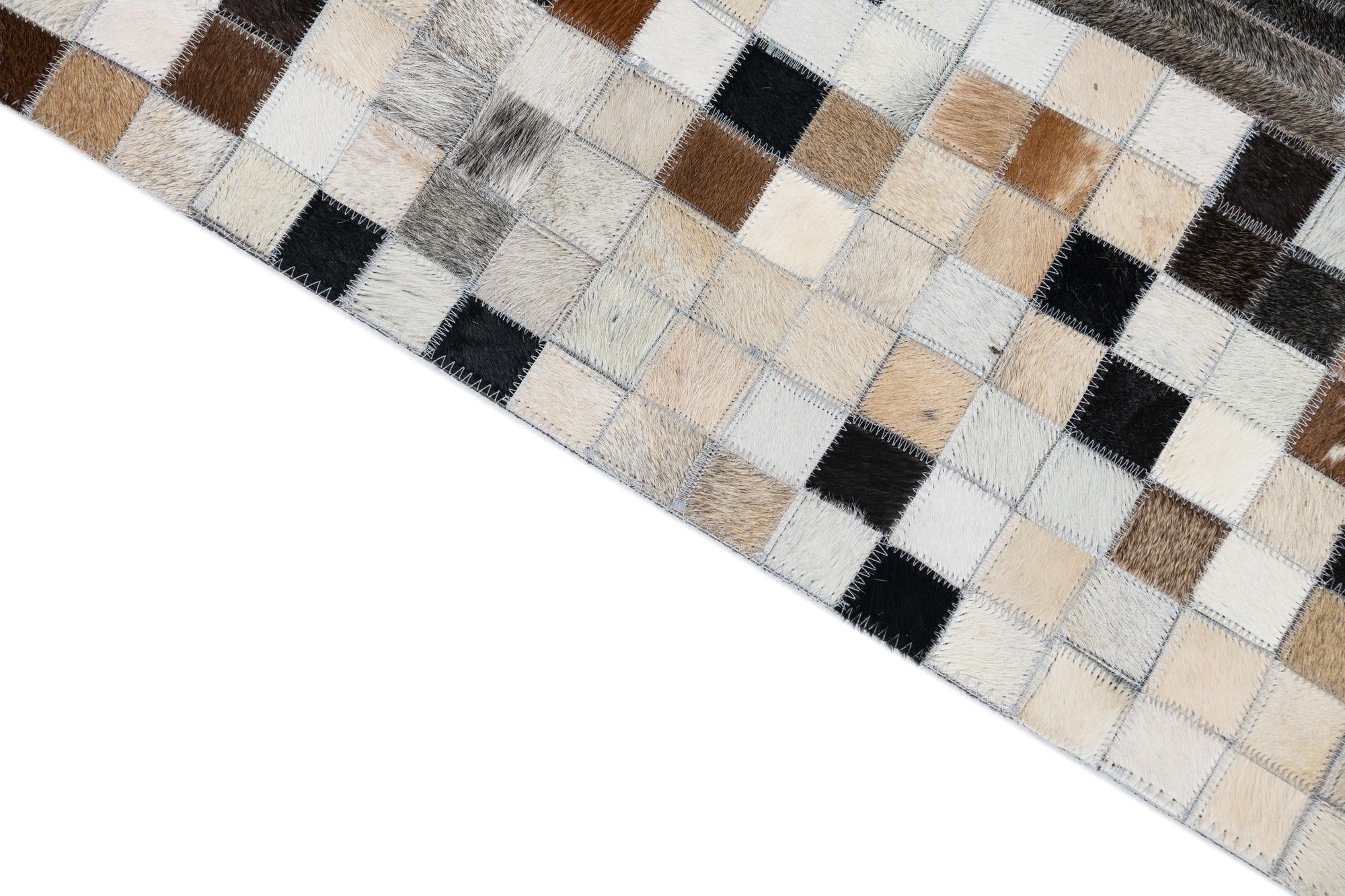 5' x 8' Cowhide Leather Rug