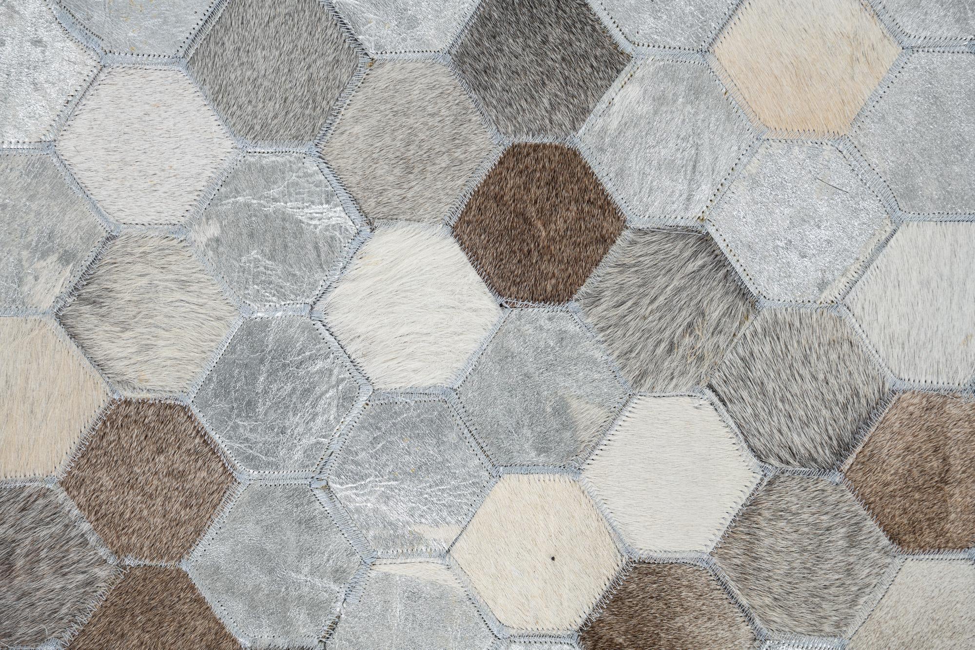 5' x 8' Cowhide Leather Rug