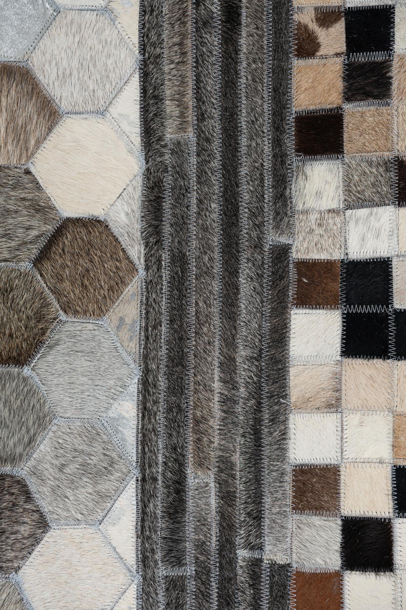 5' x 8' Cowhide Leather Rug