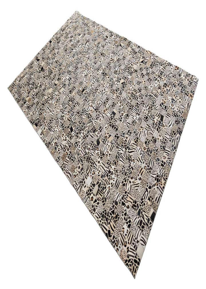 5' 1 x 8' Cowhide Leather Rug