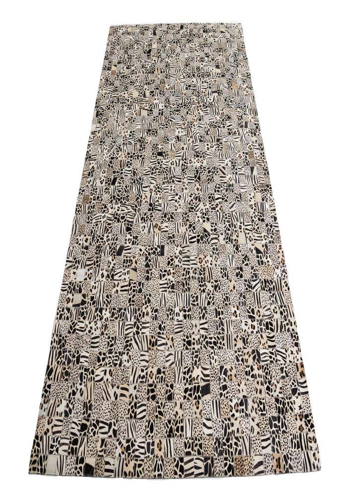5' 1 x 8' Cowhide Leather Rug