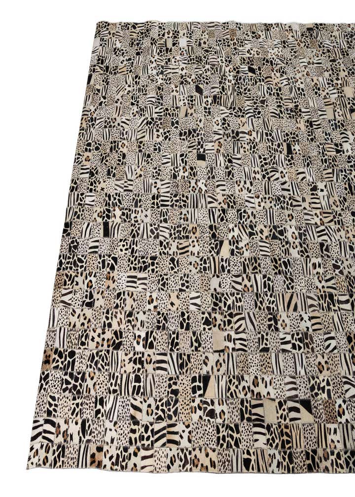 5' 1 x 8' Cowhide Leather Rug