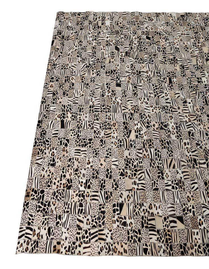 Detail image of 5' 1 x 8' Cowhide Leather Rug