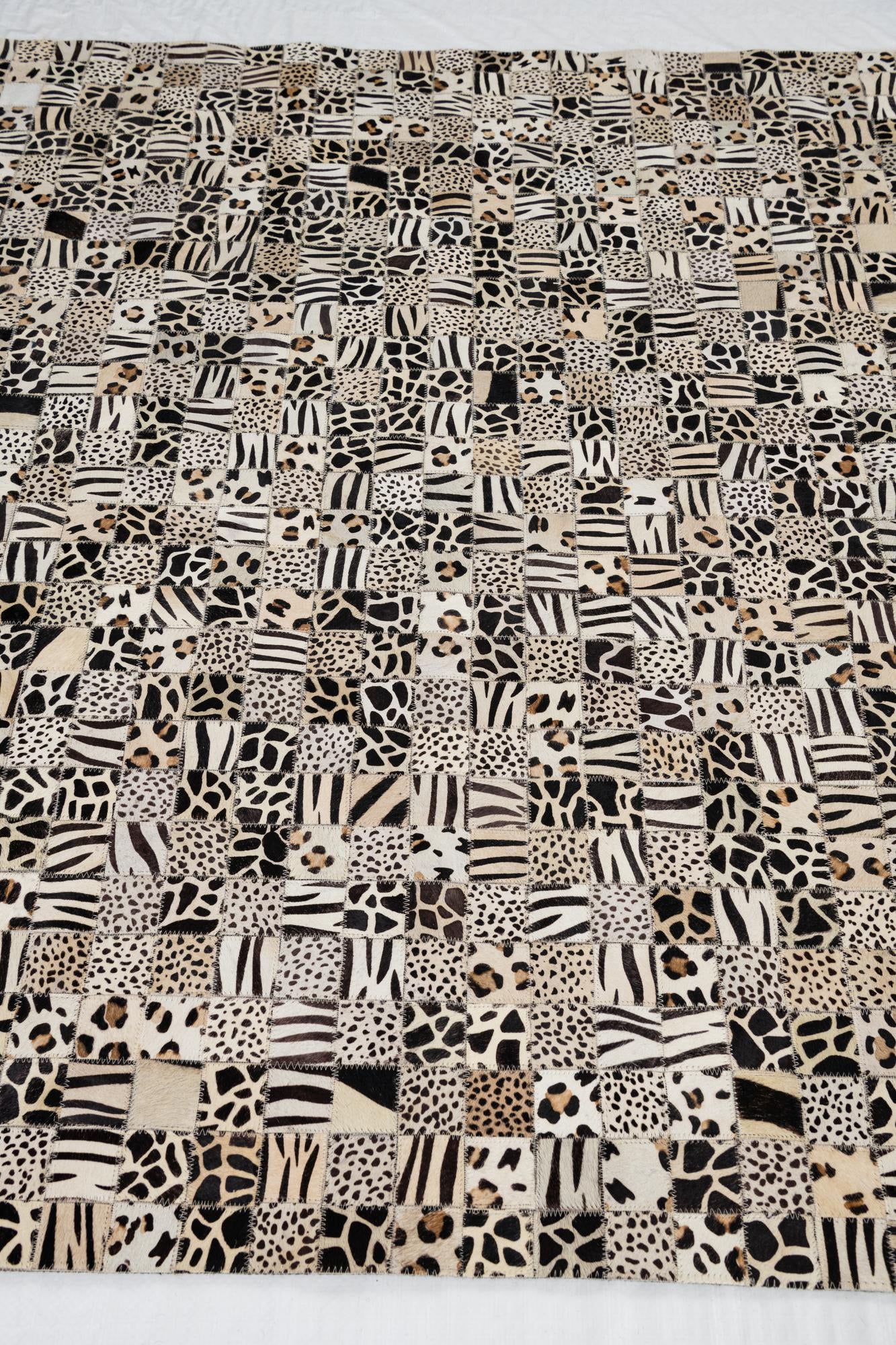 5' 1 x 8' Cowhide Leather Rug