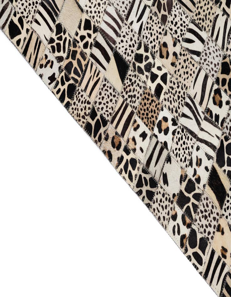 Detail image of 5' 1 x 8' Cowhide Leather Rug