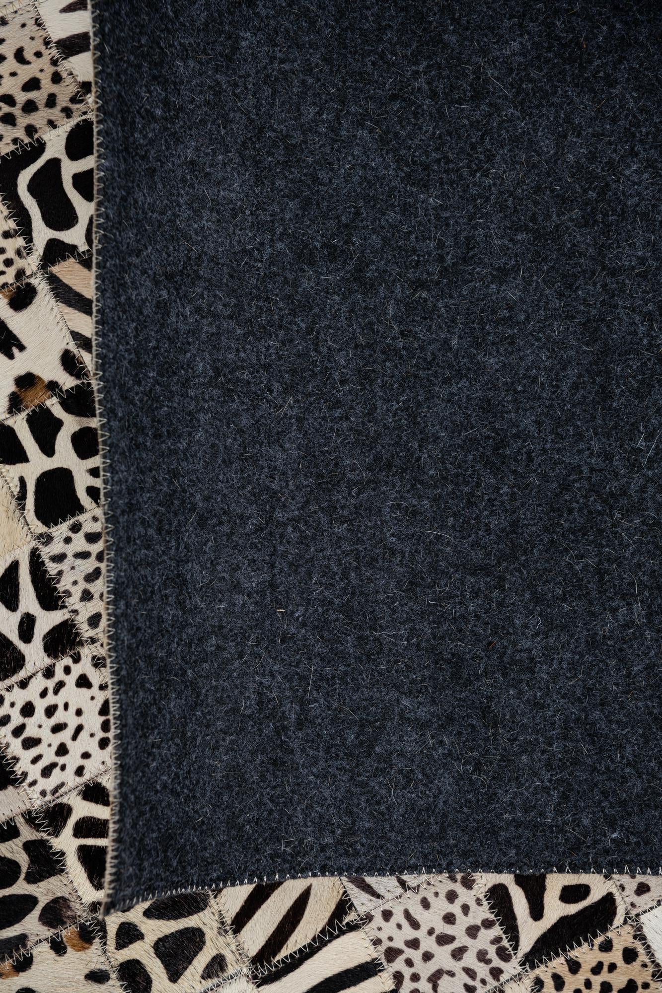 5' 1 x 8' Cowhide Leather Rug