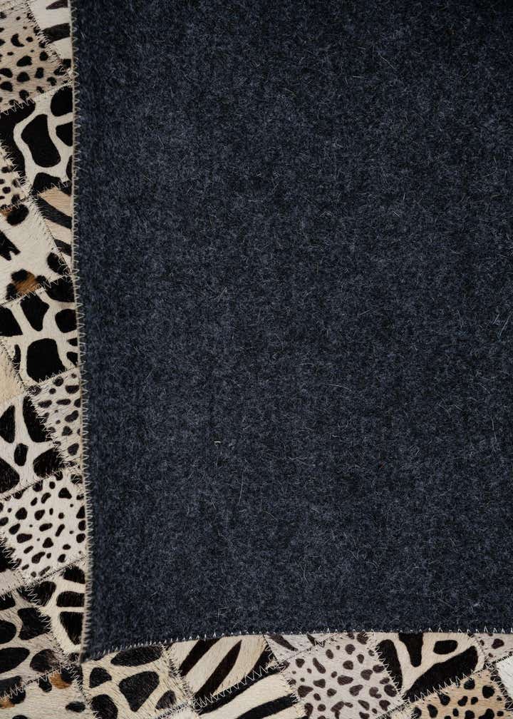 5' 1 x 8' Cowhide Leather Rug
