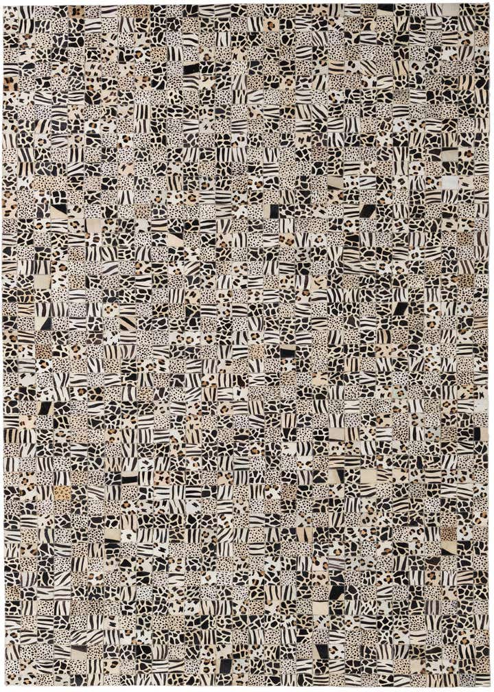 5' 1 x 8' Cowhide Leather Rug