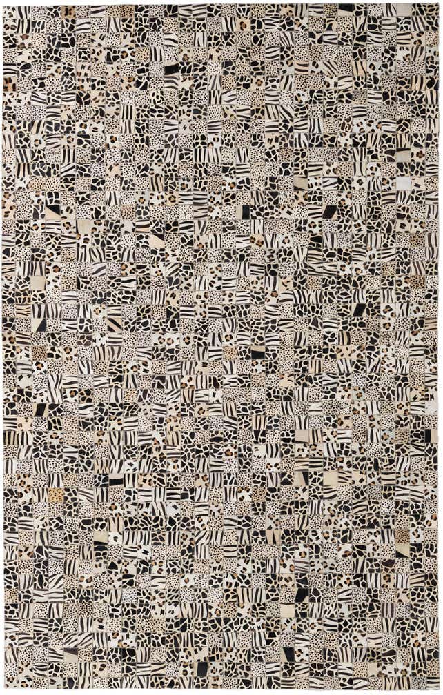 5' 1 x 8' Cowhide Leather Rug