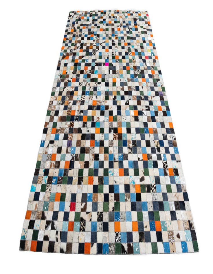 Detail image of 5' 1 x 8' Cowhide Leather Rug