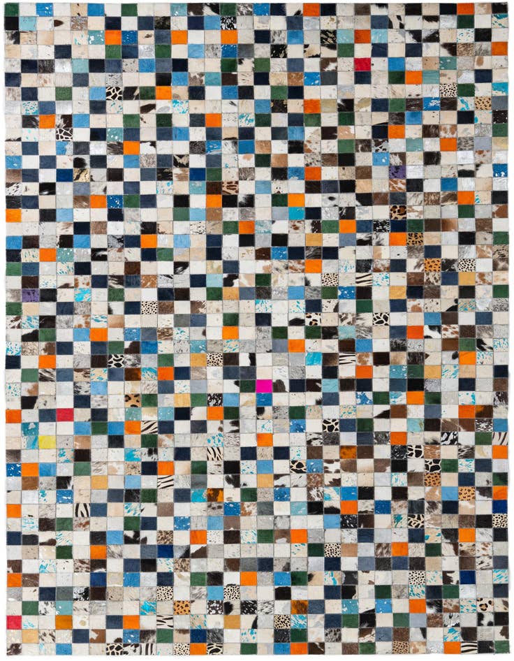 Detail image of 5' 1 x 8' Cowhide Leather Rug