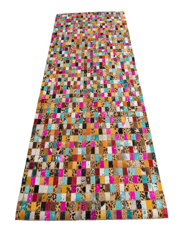 Detail image of 5' 1 x 8' Cowhide Leather Rug