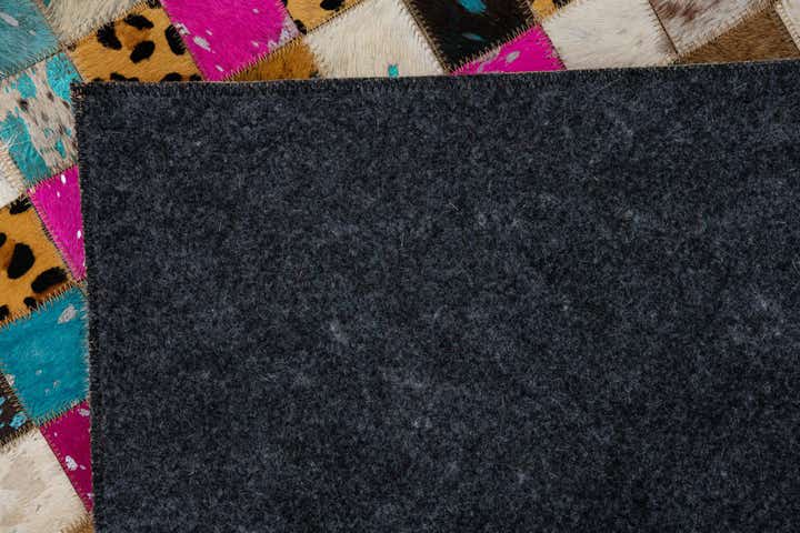5' 1 x 8' Cowhide Leather Rug