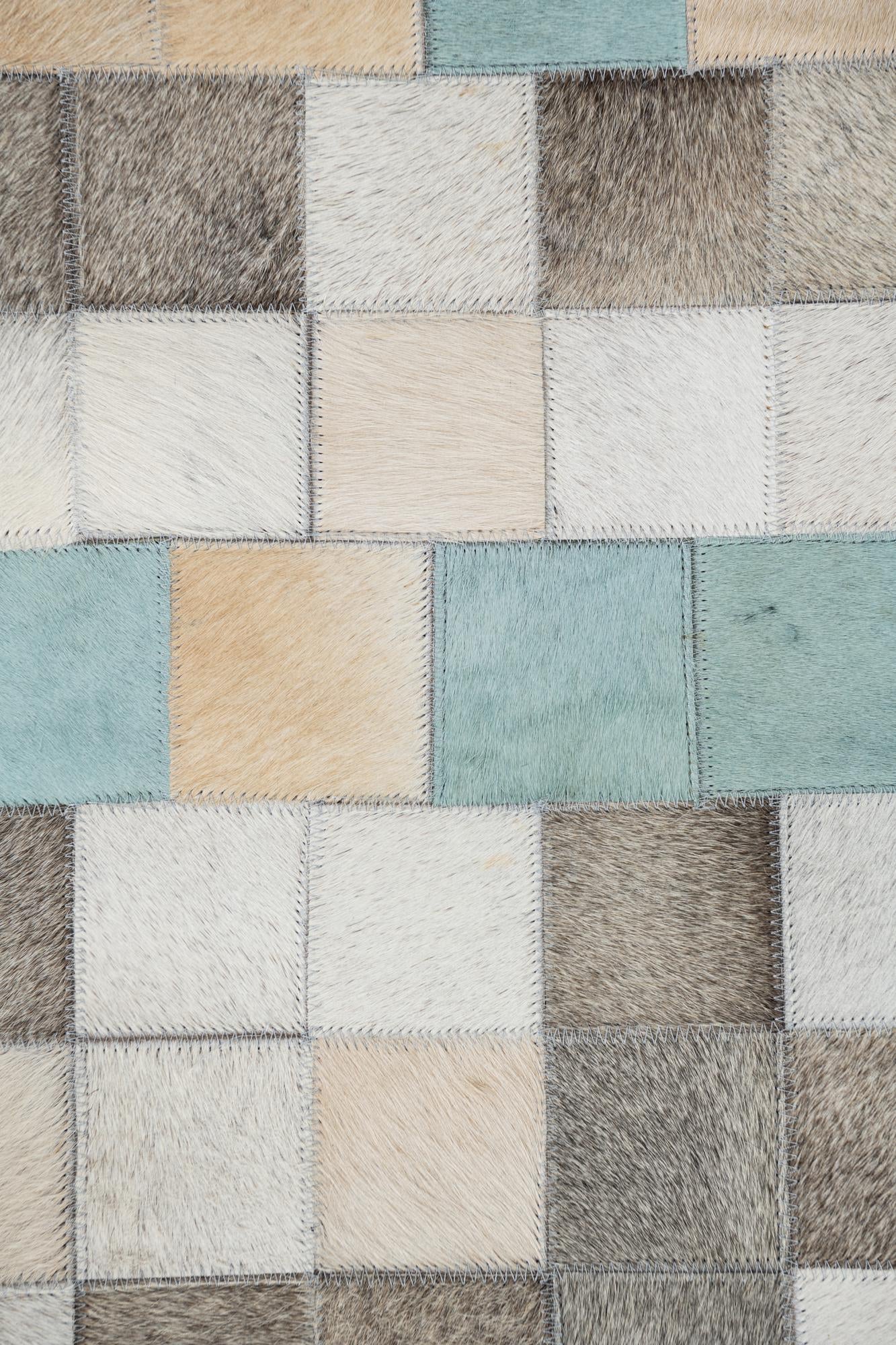 5' x 7' 10 Cowhide Leather Rug