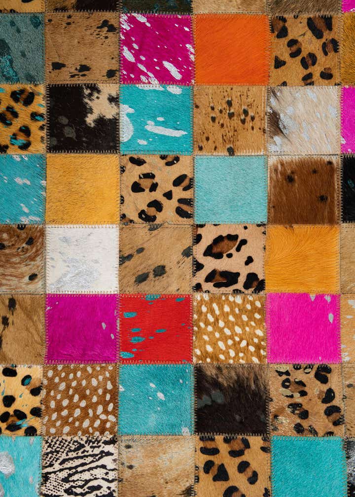 5' 1 x 8' Cowhide Leather Rug