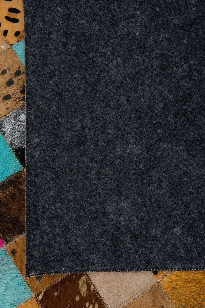 5' 1 x 8' Cowhide Leather Rug