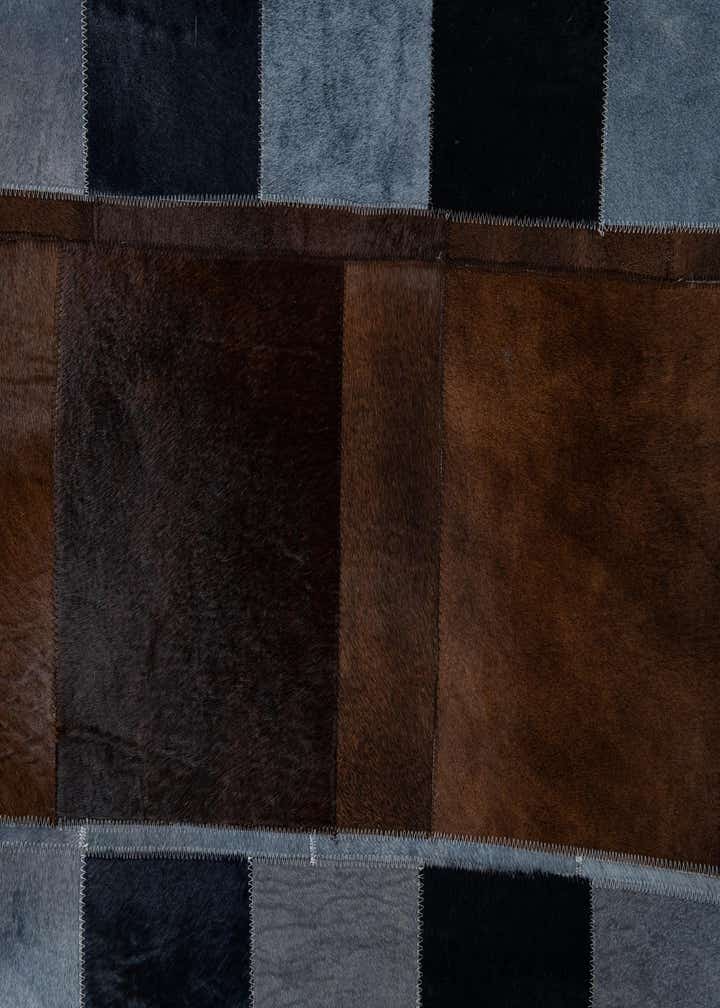 5' 1 x 7' 10 Cowhide Leather Rug