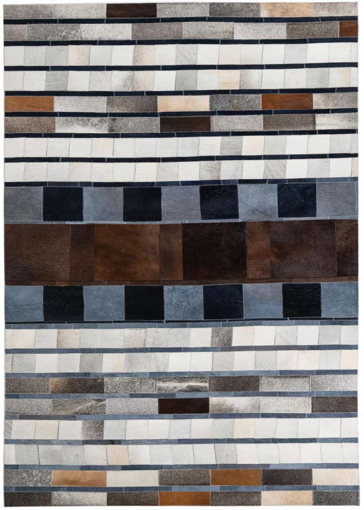5' 1 x 7' 10 Cowhide Leather Rug