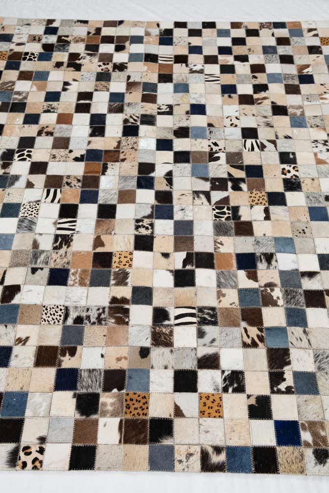 5' x 8' Cowhide Leather Rug